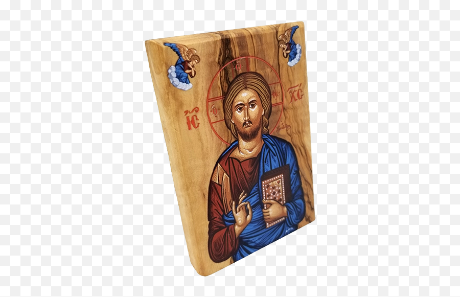 Jesus King Of The Universe Olive Wood Color Icon - Prophet Png,Byzantine Icon Of Christ