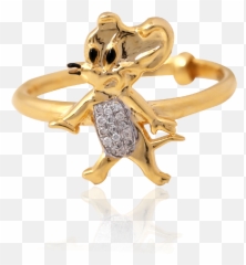 Download Hd Cute Jerry Gold Ring - Gold Transparent Png Body Jewelry,Gold Ring Png
