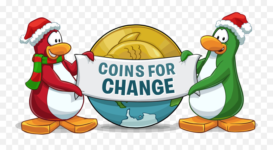 Club Penguin Back - Coins For Change Charities Club Penguin Png,Penguin Aim Icon