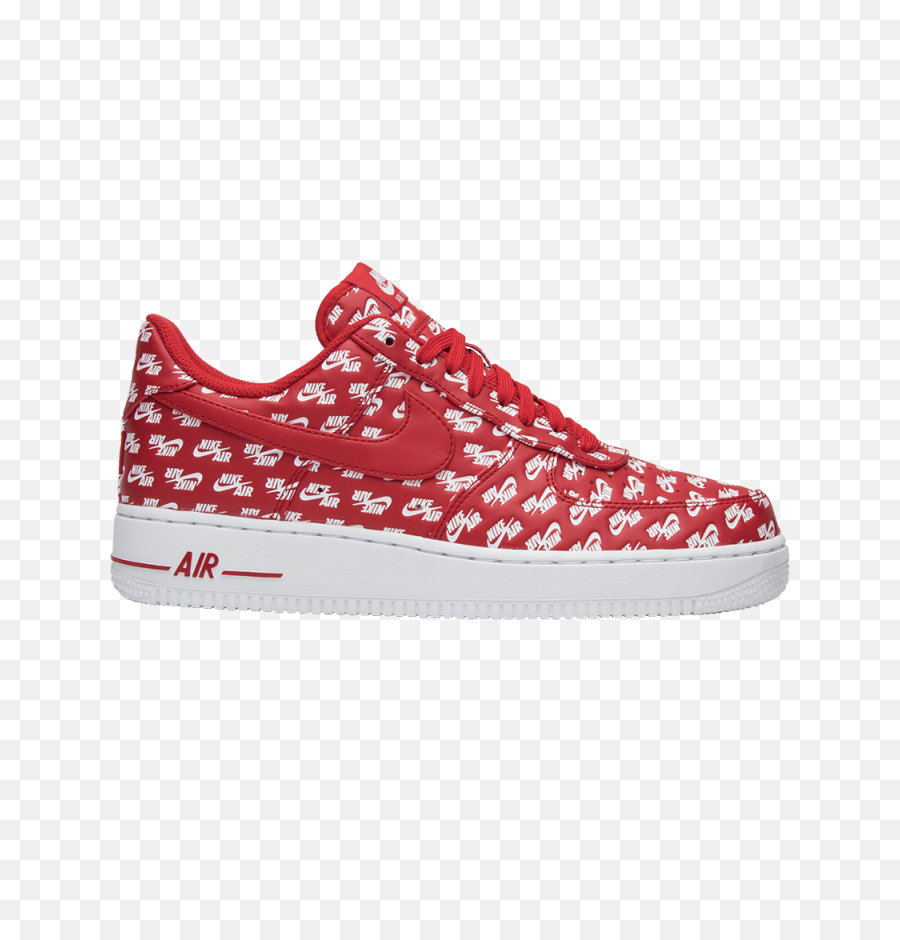 Air Force 1 Low 07 Qs All Over Logo - Air Force 1 Low All Over Logo Red Png,Red Nike Logo
