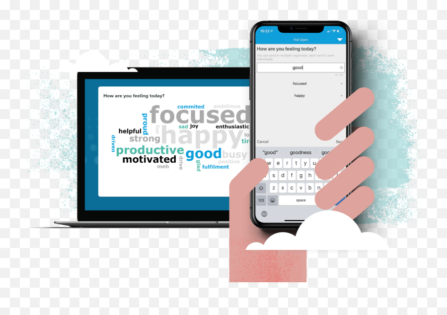 Create Live Word Clouds With A Polling App - Technology Applications Png,Phone Icon For Word