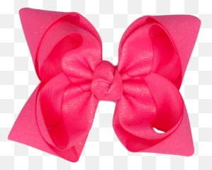 Hot Pink Glitter Bow - Gift Wrapping Png,Pink Sparkles Png