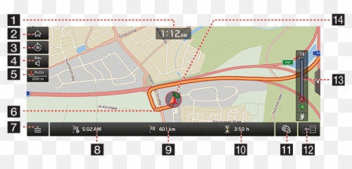 Getting Started With Navigation - Kia Map png