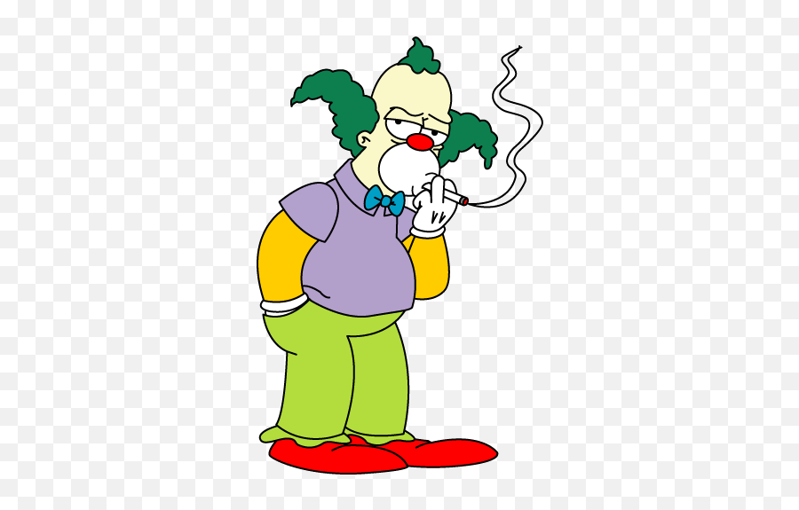 Toonarific Clipart Gallery - Krusty The Clown Smoking Png,Clown Icon