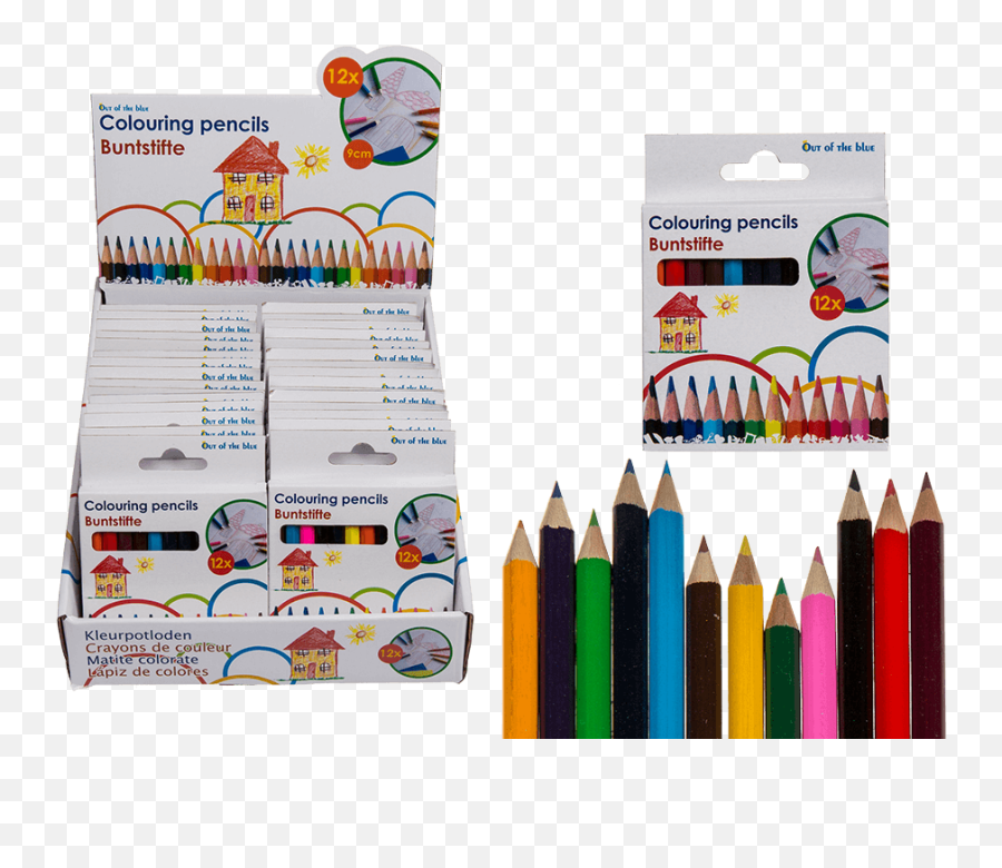 Mini Wooden Colouring Pencils - Out Of The Blue Kg Png,Colored Pencils Png