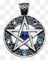 Jeweled Celtic Pentagram Necklace - Amulet Png