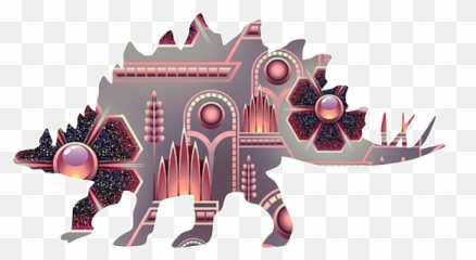 Stegosaurus Dinosaur Funny 175 Carry - all Pouch png