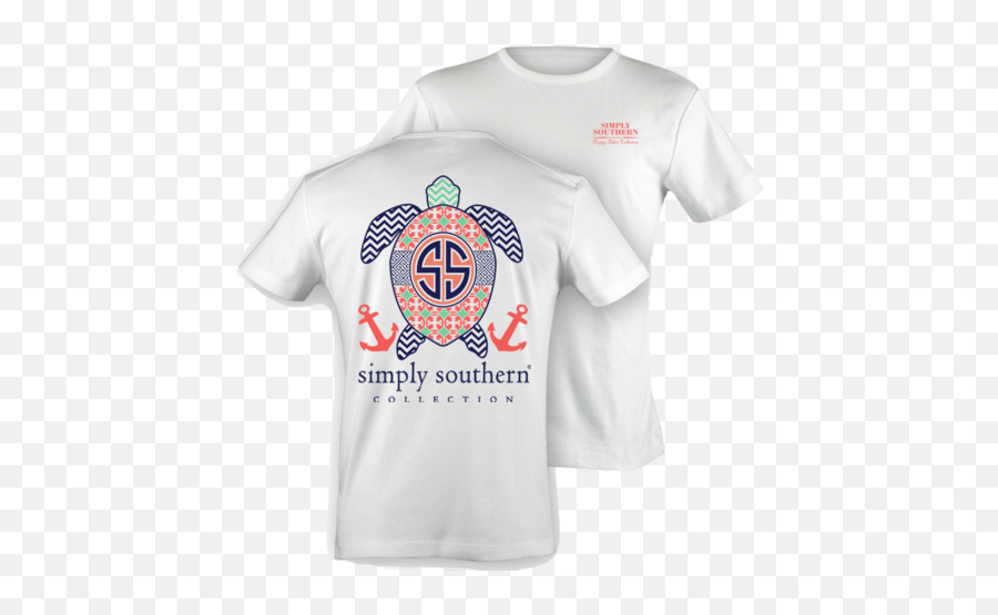 Preppy Turtle - Simply Southern White Turtle Shirt Png,Simply Southern Logo