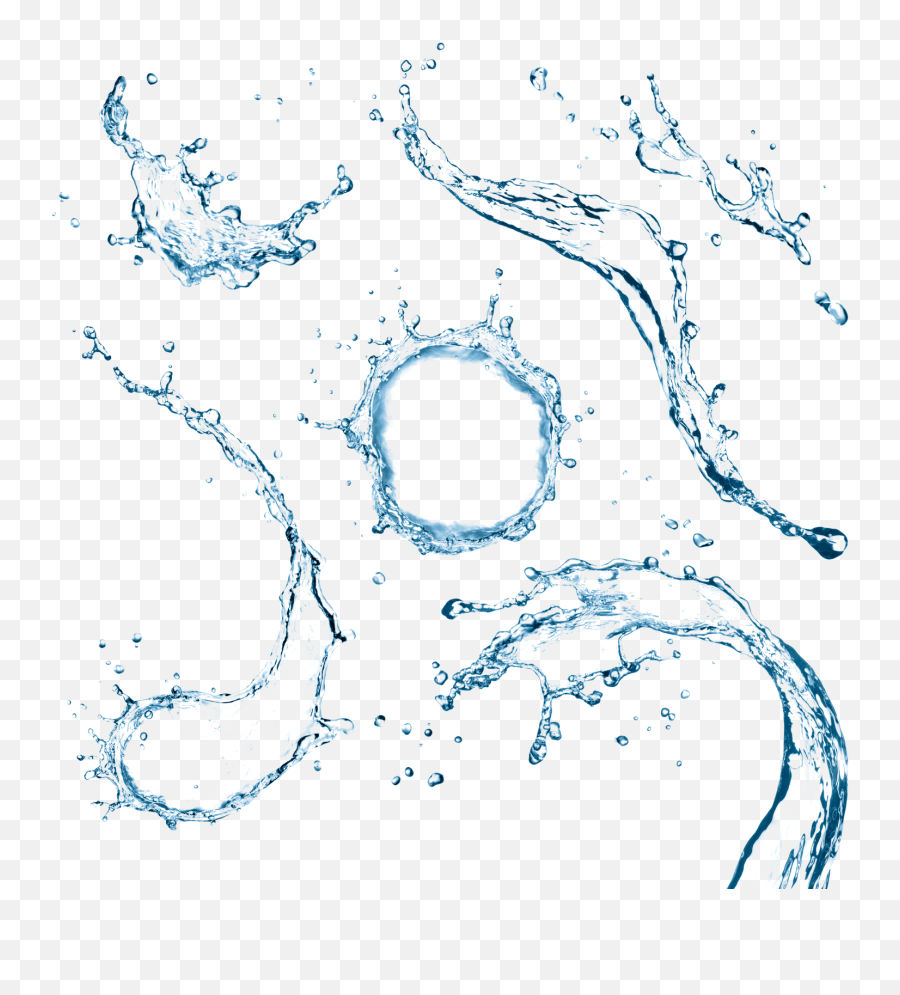 Blue Water Circle With Drops - Circle Water Splash Png,Blue Splash Png