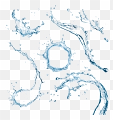Blue Water Circle With Drops - Circle Water Splash Png,Blue Splash Png
