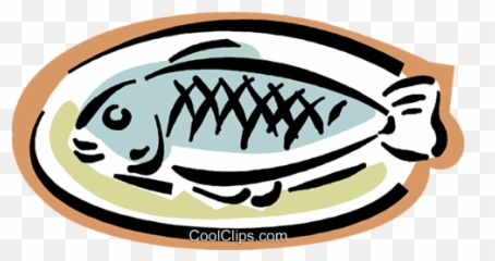 Download Hd Fish - Cartoon Fish On A Plate Png,Fish Clipart Transparent Background