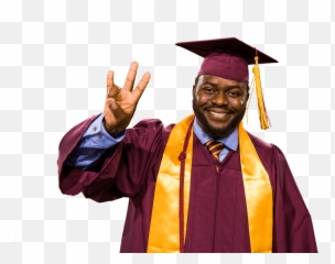 Hd A Man Wearing Graduation Hat - Grad 419041 Png Graduated Student Png,Grad Hat Png