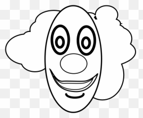 Creepy Clown Face Coloring Book Colouring Black White - png