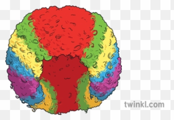 Clown Wig Illustration - Circle Png,Clown Wig Png