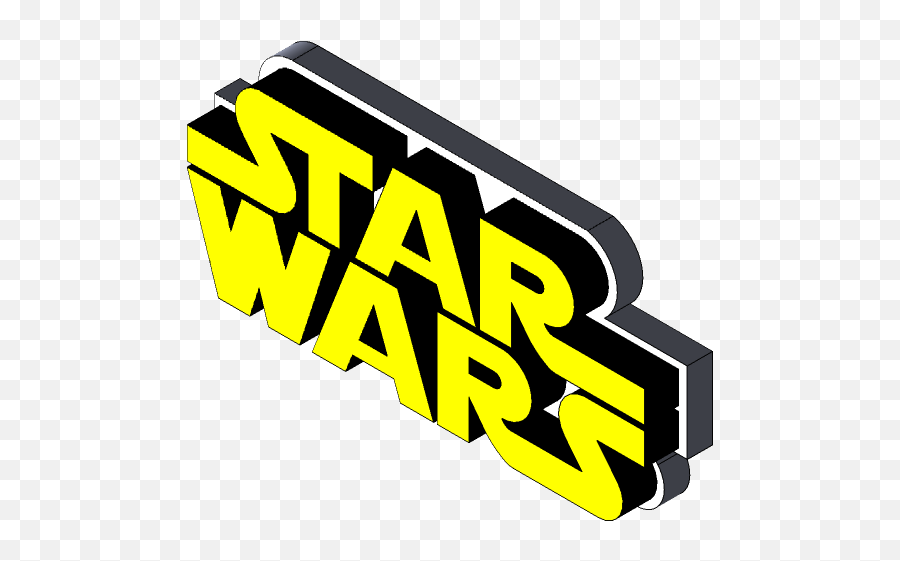 Star Wars Logo 3d Cad Model Library Grabcad - Clip Art Png,Star Wars Logo Transparent