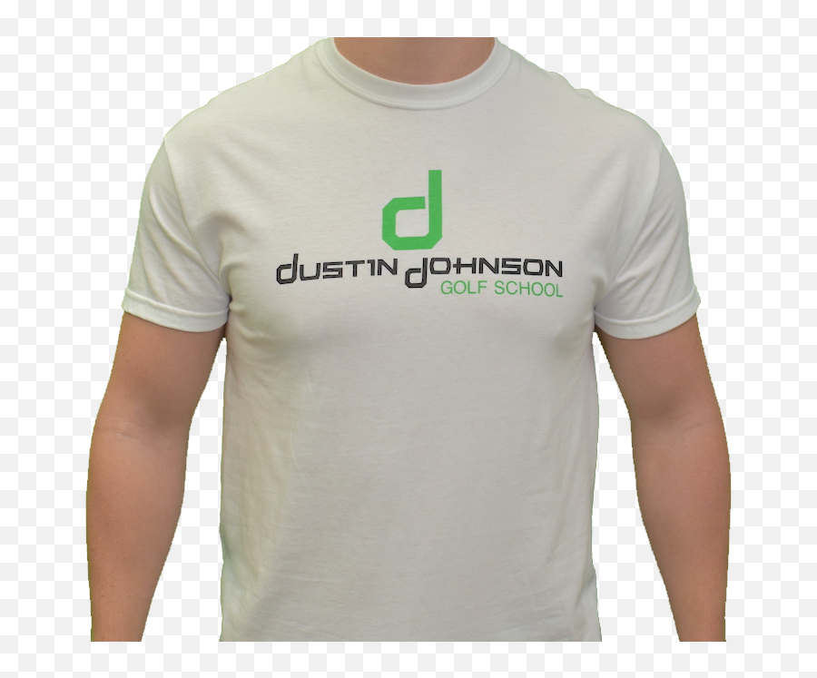Logo Tee Shirt - Dustin Johnson Golf School White With Green Logo For Adult Png,Golf Tee Png