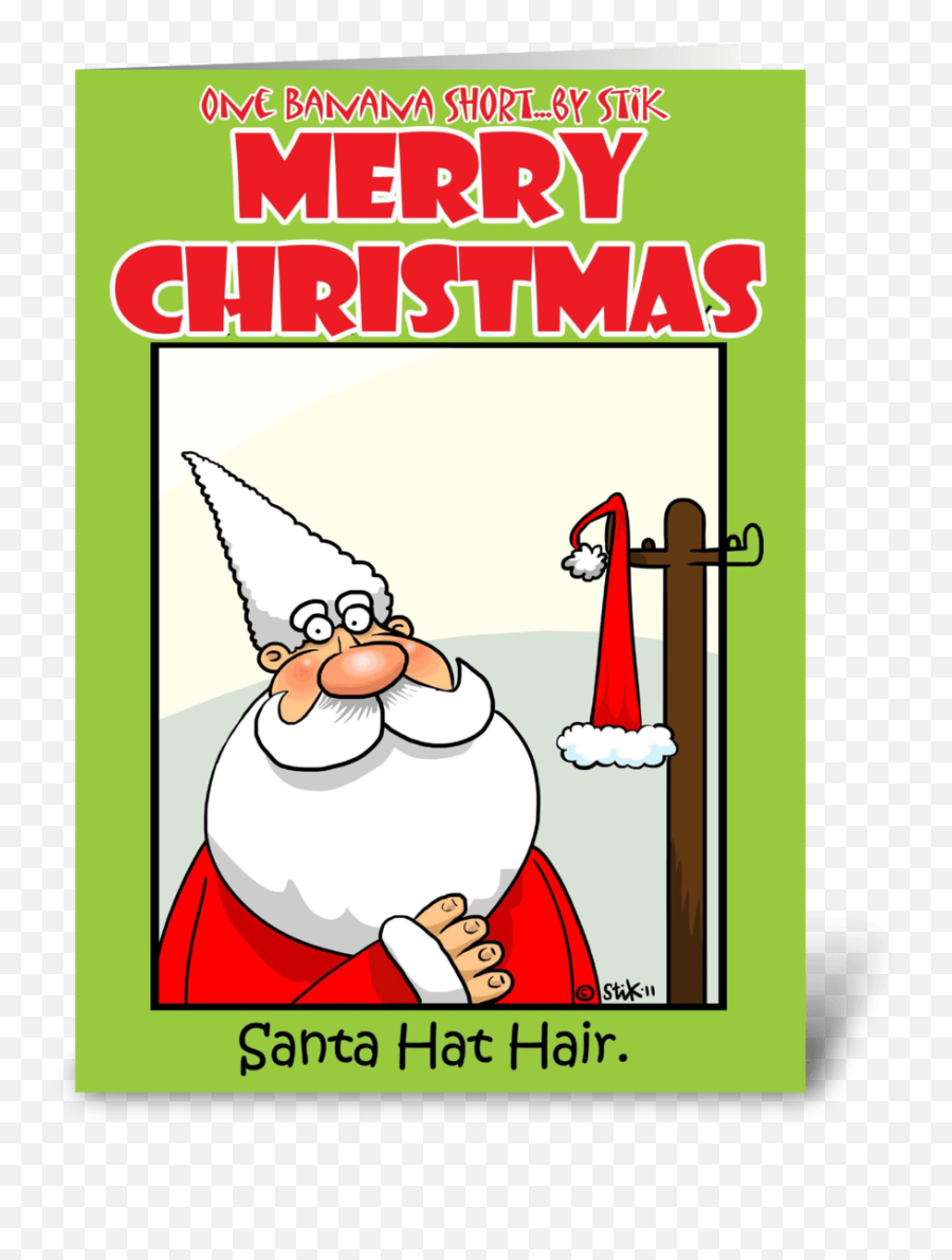 Santa Hat Hair - Santa Claus Png,Cartoon Christmas Hat Png