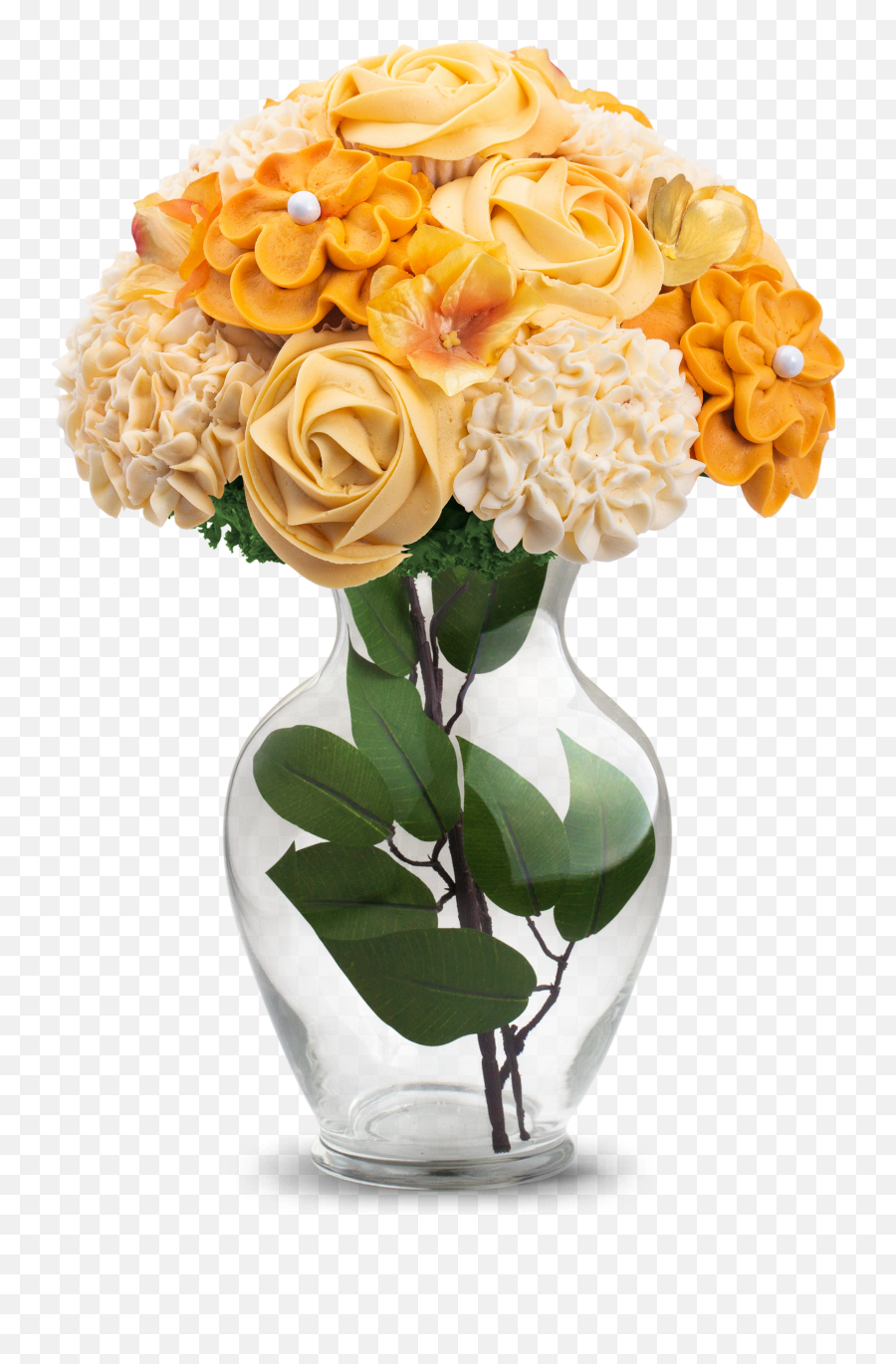 Baked Bouquet - Flower U0026 Cupcake Bouquets For Delivery Cupcake Bouquet Long Stem Png,Bunch Of Flowers Png
