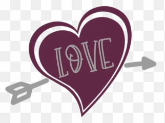 Love Heart Arrow Free Download Iron Transfer Cool - Girly png