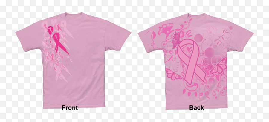 All Over Tee Shirts - Breast Cancer Awareness Short Sleeve Png,Cancer Ribbon Logo