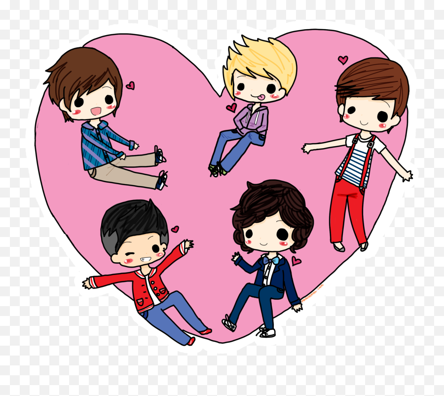 One Direction Image 1d - Clip Art Library Clipart One Direction Drawings Cartoon Png,One Direction Transparents