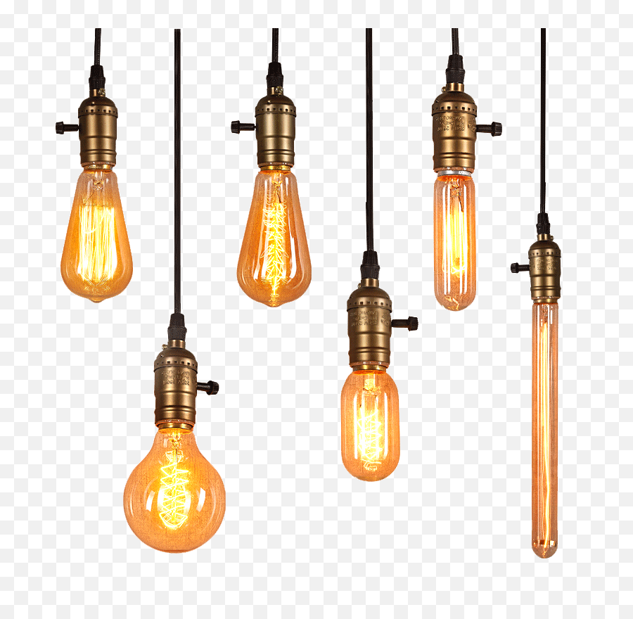 Light Edison Lighting Bulb Png Free - Light Bulb Png Download,Light Bulbs Png