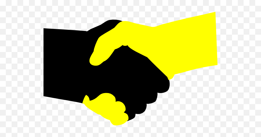 Download Hd Yellow Hand Shake Clip Art Png Handshake Clipart