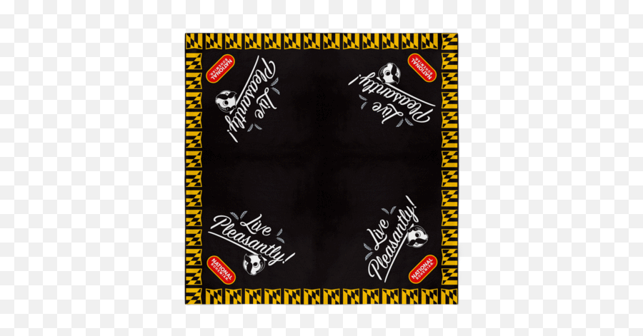 Live Pleasantly National Bohemian Pill - Language Png,Black Bandana Png