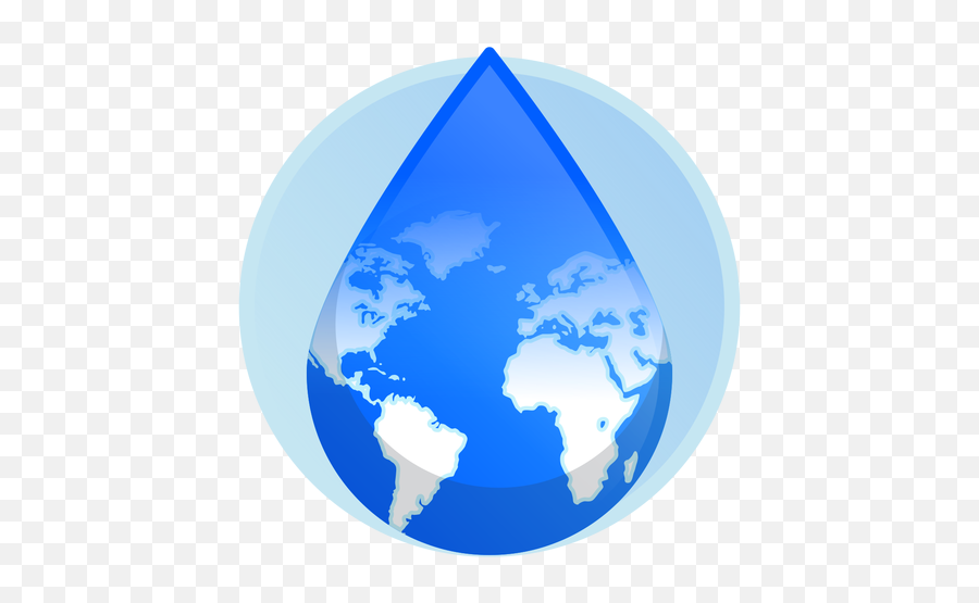 Earth Water Drop Icon - Bermuda Triangle On A World Map Png,Drop Icon Png