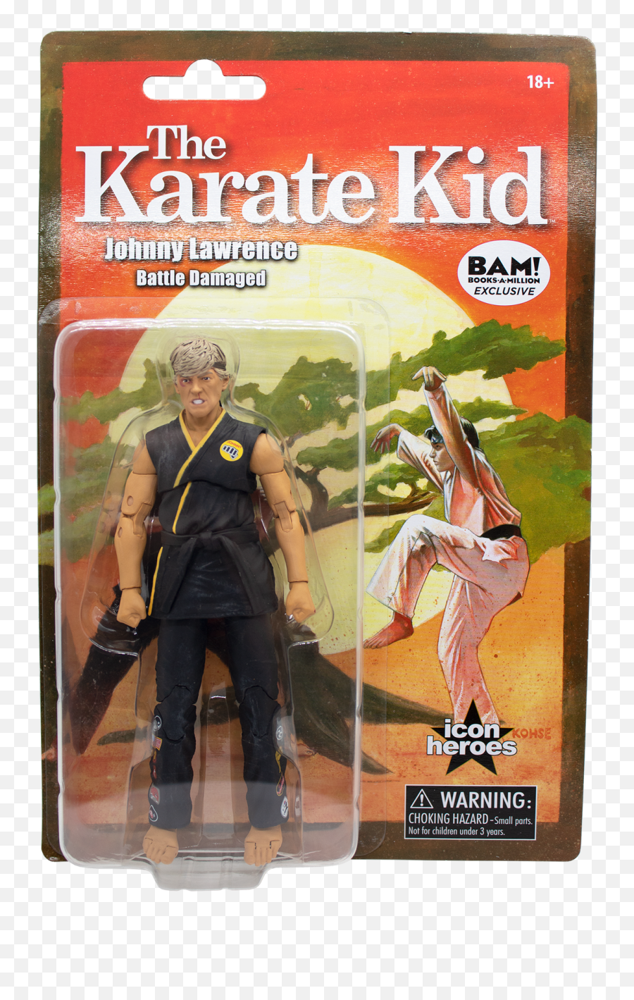 The Karate Kid Battle Damaged Johnny Lawrence Action Figure - Kai Johnny Lawrence Action Figure Cobra Kai Png,Choking Hazard Icon