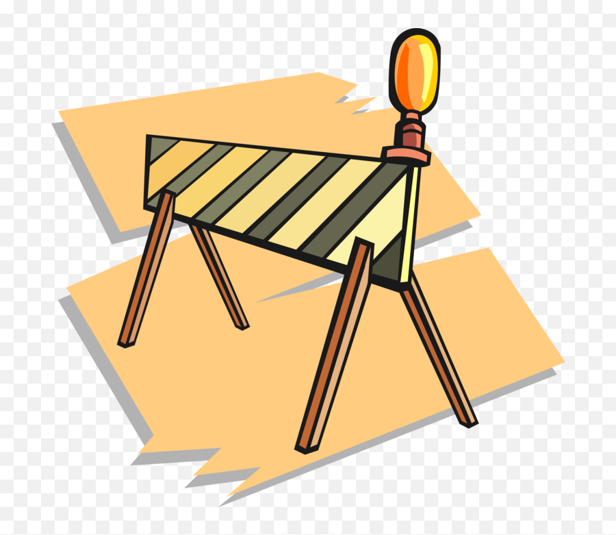Construction Barricade Caution Sign - Vector Image Broken Hammer Clipart Png,Caution Icon Vector