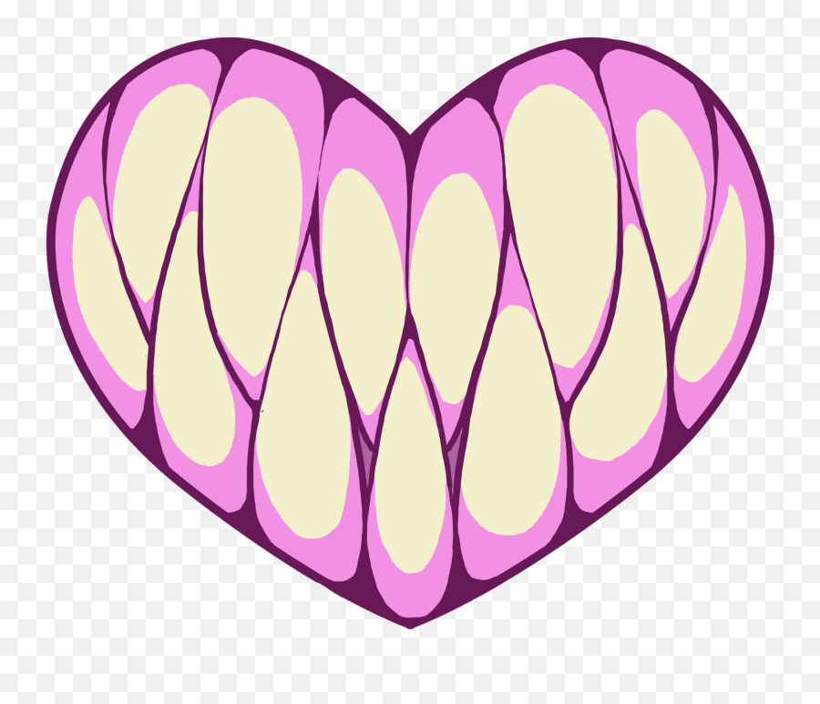 Pastelgoth Teeth Heart Kawaii Monster - Pastel Goth Pixel Art Png,Pastel Goth Png