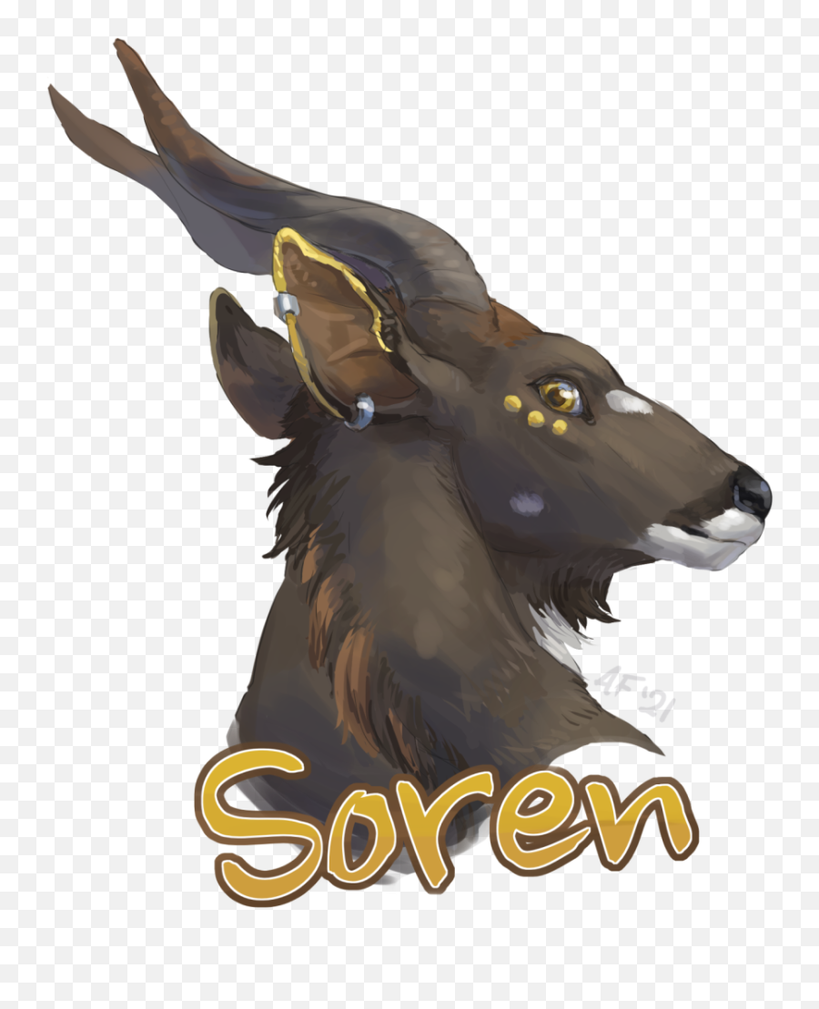 Soren Headshot By Aki - Rain Fur Affinity Dot Net Bovinae Png,Furaffinity Icon Without Name