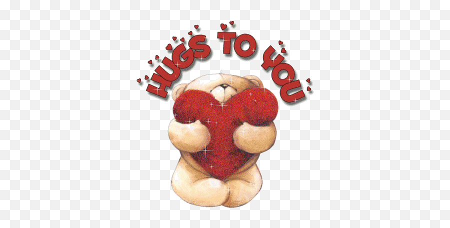Hugs To You Glitter Teddy Bear Hug Quotes Images - Heart Hugs Png,Hug Icon