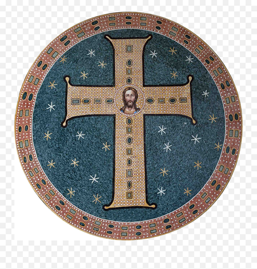 Mosaic Icon - Cross Medallion Png,Christian Cross Icon