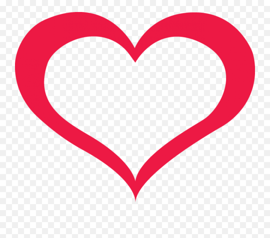 Red Outline Heart Png Image - Outline Of A Red Heart,Transparent Heart Outline
