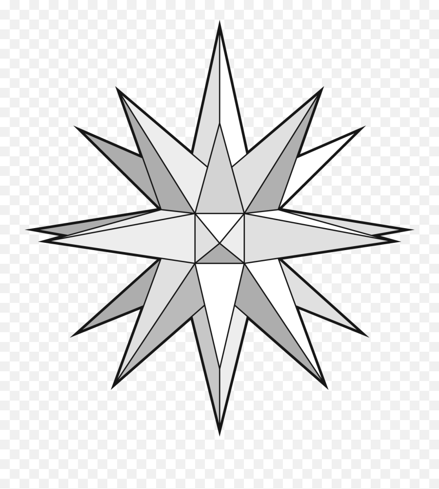 3d Paper Star Patterns Craft Projects - Black 12 Point Png,3d Star Png