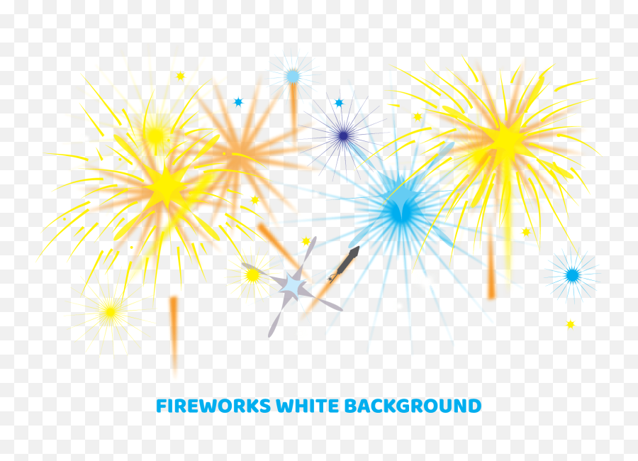 Fireworks White Background Illustration - Download Free Fundo Fogos De Artificio Png,Sky Vector Png