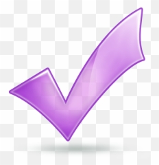 Checkmark Clipart Purple Transparent Free - Purple Mark With Background png