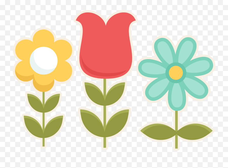 Library Of Cute Clip Royalty Free Flowers Png Files - Cute Spring Flowers Clipart,Cute Flower Png