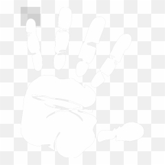White Hand Print Clip Art - vector clip art Clipart png