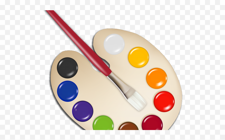 Paint Brush Clipart Border - Png Download Full Size Background Paint Palette Transparent,Paint Border Png