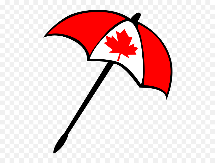 Canadian Flag Umbrella Vector Illustration Free Svg - Cartoon Canada Flag Png,Canada Flag Transparent