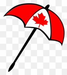 Canadian Flag Umbrella Vector Illustration Free Svg - Cartoon Canada Flag Png,Canada Flag Transparent