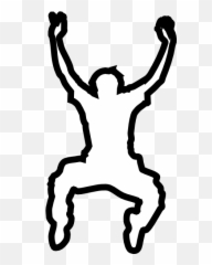 Outline Of A Person Jumping - 324x598 Png Clipart Download Image