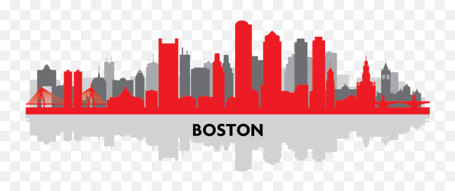 Download Hd Boston Skyline Silhouette - Silhouette Boston City Skyline Png,Boston Skyline Silhouette Png