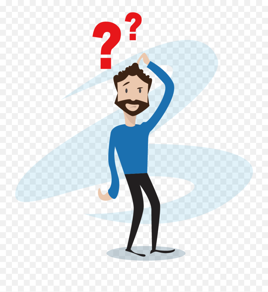 Confused Cartoon Man Png Download - Question Icon Png,Confused Png