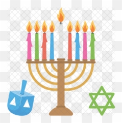 Hanukkah Icon Of Flat Style - Hanukkah Png,Hanukkah Png