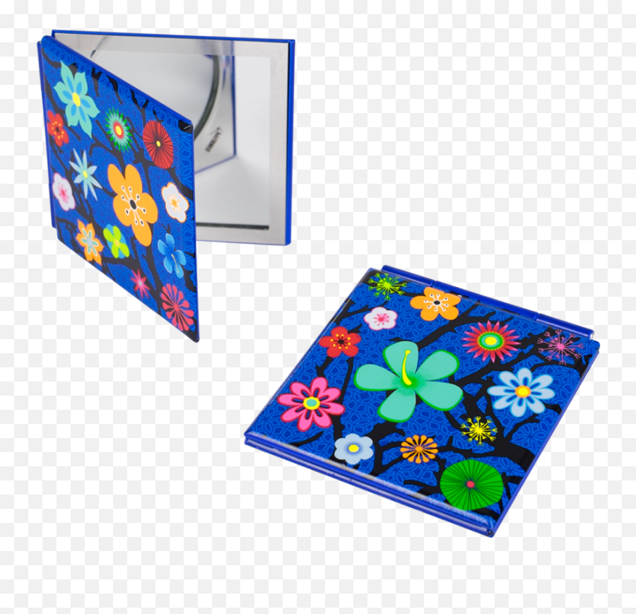 Pocket Mirror - Mimi 2 Blue Flower Floral Design Png,Blue Flower Transparent
