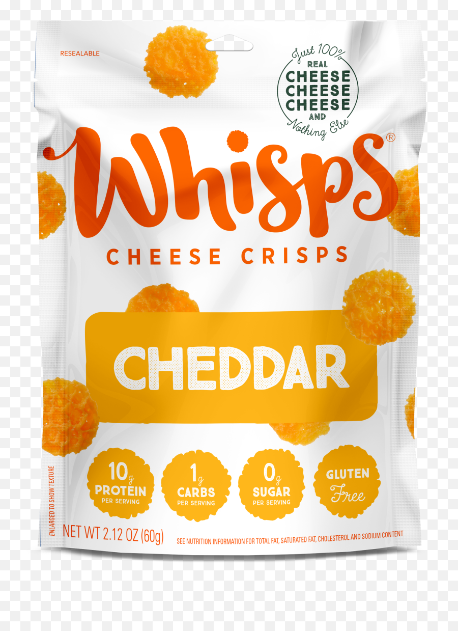 Cheddar Cheese Crisps By Whisps Healthy - Whisps Cheese Crisps Png,Cheddar Png